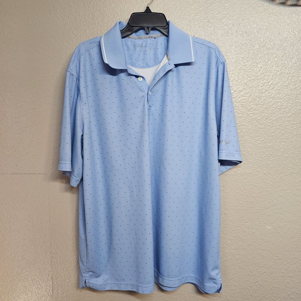 Walter Hagen Majors XL Light Blue Golf Polo Shirt Short Sleeve Performance GG823